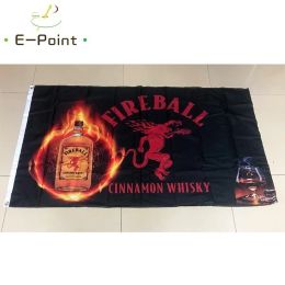 Accesorios Fireball Cinnamon Whisky Flag 3ft*5ft (90*150cm) Tamaño de las decoraciones navideñas para la bandera del hogar Regalos