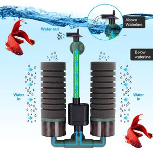 Accessoires Filtre d'aquarium avec pompe à air Filtre d'aquarium Éponge biochimique Réservoirs de filtration Filtres de pompe à eau Accessoires d'aquarium