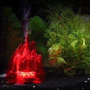 Accesorios paisajismo del tanque de peces decoración lámpara de acuario Sevencolor lámpara LED de volcán de buceo lámpara de burbuja de oxigenación