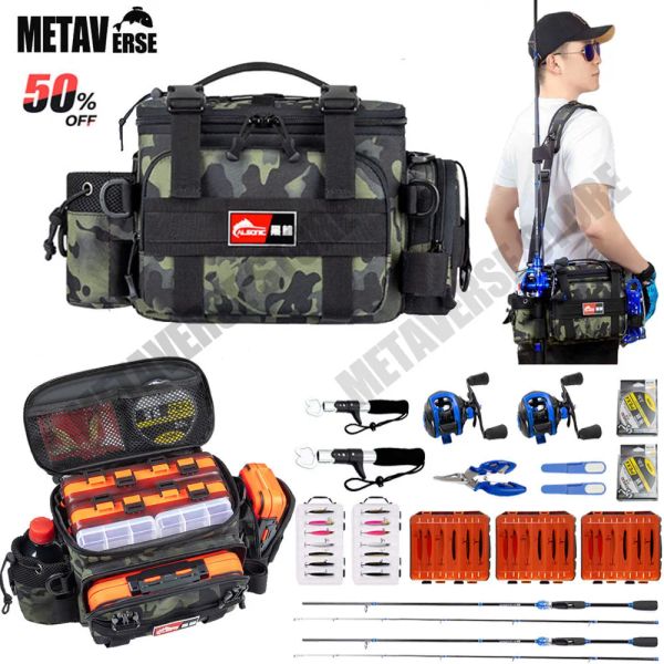 Accesorios Accesorios de pesca Multifunción Camuflaje Tackle Fishing Bag Crossbody Cinsta Pescado Pescado Hombre Mochilas de pesca Los de pescado