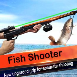 Accessoires Fishshooting Nieuwe highprecision Ejectie Laser Visschot Slingshot Swimblaas Automatisch opvouwbare visserskatapult