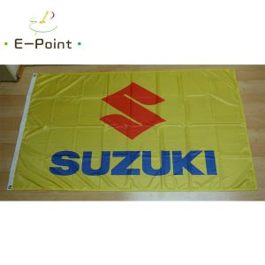 Accessoires drapeau Suzuki jaune 2 pieds * 3 pieds (60*90 cm) 3 pieds * 5 pieds (90*150 cm) taille décorations de noël pour la maison drapeau bannière cadeaux