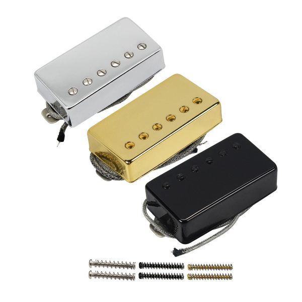 Accessoires Fleor 1pc Alnico 5 Pickup Guitar Guitar Humbucker Prise pour guitare, cou ou pont LP, Chrome / Gold / Black