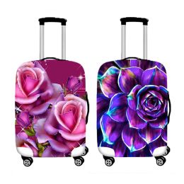 Accessoires Couverture protctive des bagages de motif de fleurs pour la couverture de bagages de 1932 pouces Accessoires de voyage