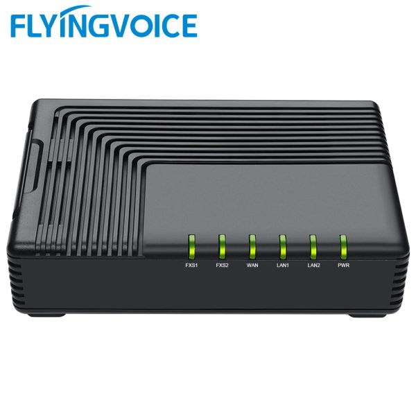 Accessoires Flying Voice VoIP Adaptateur téléphonique IP FTA5102E2 ATA SIP ROUTER Téléphone Server 1 WAN 2 LAN 2FXS PORT VOIP Gateway System Appareil