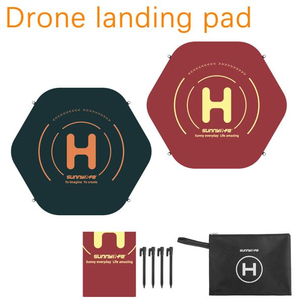 Accesorios Plataforma de aterrizaje plegable para drones para Dji Mavic Mini Drone Delantal de estacionamiento Alfombrillas de estacionamiento de 60 cm Accesorios para cuadricópteros con bolsa de almacenamiento