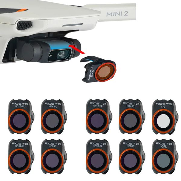 Accessoires pour DJI Mavic Mini 1/2 / SE CAME CAMERIE LEN Verre optique pour DJI Mini 2 3 Filtre de drone SET UV ND CPL 4/8/16/32 NDPL ACCESSOIRES