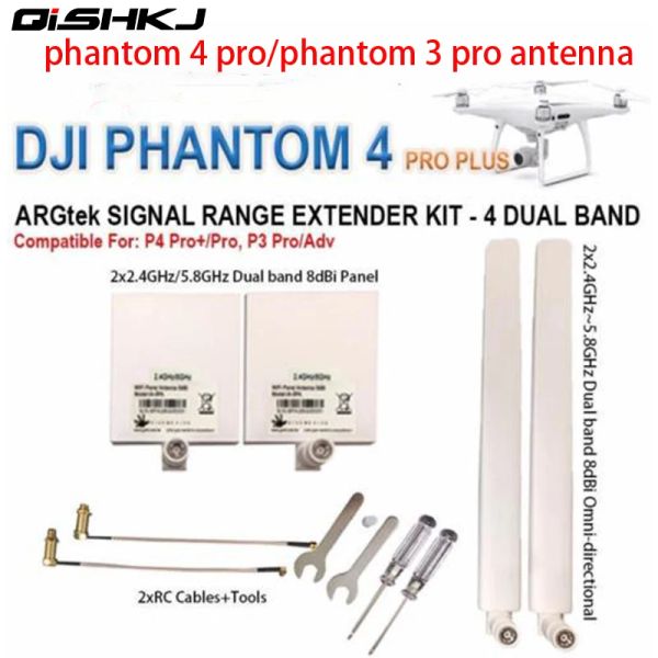 Accessoires pour DJI Phantom 4 Pro Kit d'antenne 2,4G 5.8g Kit d'extension de plage d'antenne pour Phantom 4 Pro +, 4 Pro / Adv, 3 Pro / Adv Inspire 2 Drone