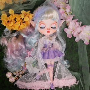 Accessoires pour poupée ICY DBS Blyth, robe elfe violet nuageux, costume 16 BJD Anime fille OB24 Pullip Licca 240311