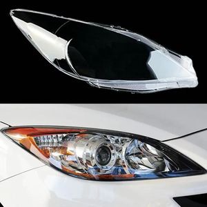 Accesorios para Mazda 3 velocidades 2011 ~ 2015 Cubierta de faro de coche Lente Carcasa de cristal Tapas de faro delantero Pantalla transparente Caja de lámpara de luz automática