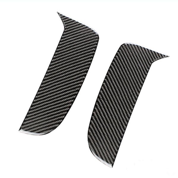 Accessoires pour porsche macan 2014 – 2020, bandes de garniture de sourcils de phare avant en Fiber de carbone, autocollants extérieurs modifiés, style de voiture 198N