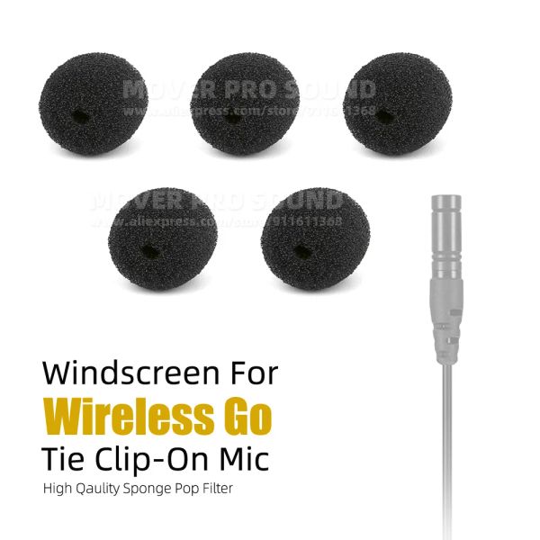 Accessoires pour Rode Wireless Go Lavalier Microphone Mousse de pare-brise Pop Filtre Mic Sponge Cover Tie Clip sur le bouclier de bouclier