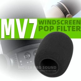 Accessoires pour Shure MV7 MV7X MV 7 x Podcast Écran d'écran anti-bruit Pop Filtre Mic Mic de pare-brise Sponge Bouclier Microphone