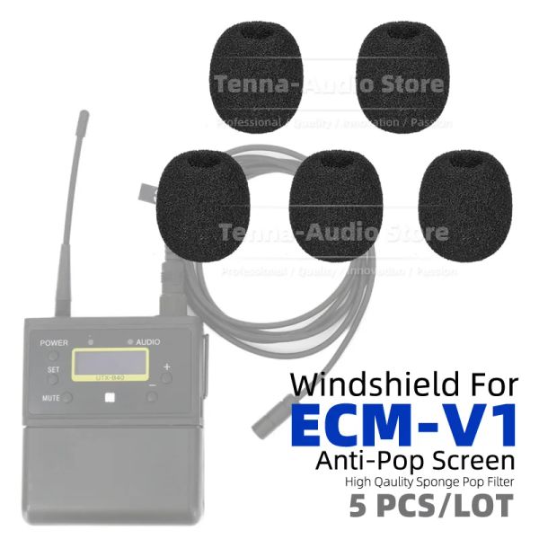 Accessoires pour Sony UTXB40 ECMV1BMP ECMV1 V 1 BMP Sponge Couvre-pare-brise Lavalier Microphone Tie Clip sur Mic Folt Filter Windshield
