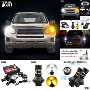 Accessoires voor Toyota Rav 4 RAV4 RAV4 DAGDAG LICHT Turn Signal Car LED DRL 2006-2012