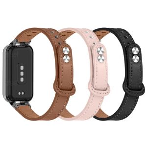 Accessoires pour Xiaomi Smart Band 8 Strap en cuir STRAP CURTURE POUR REDMI SMART BAND 2 STRAP POUR MI BAND 8 ACTIVE CORREA POUR REDMI BAND 2