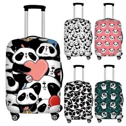 Accessoires Forudesignes 18/20/22/26/26/28/30/32 pouces Couvre-bagages élastiques Animal Panda Print Travel Cople Protection Baggage Cover