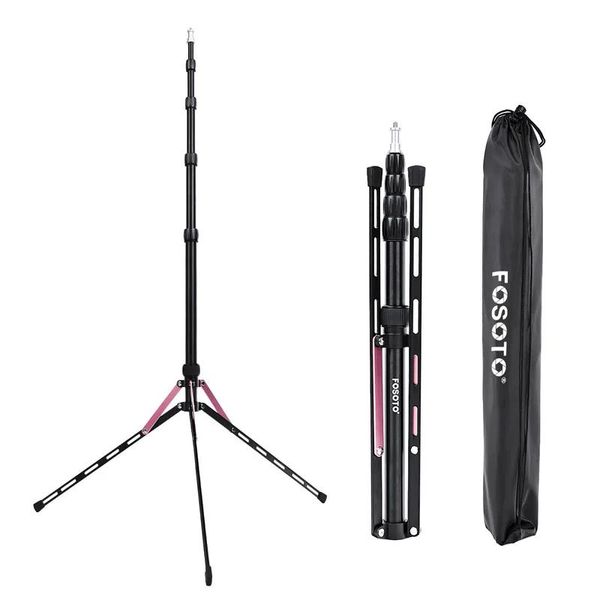 Accessoires Fosoto FT190B Support de trépied de lumière LED violet 2,2 m Tête Softbox pour studio photo Éclairage photographique Flash Parapluie Réflecteur