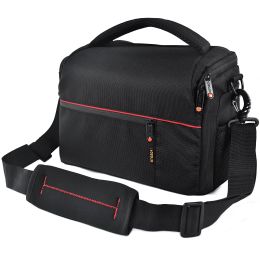 Accesorios Fosoto Shoulder Bag Digital DSLR Bag Case Nylon Impermeable Bolsa de cámara profesional para Camera Nikon Sony Canon 300D