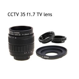 Accessoires Fujian 35mm F1.7 CCTV TV Movie Lens + C Mount + RO Ring voor Canon EOS M6 Mark II M2 M3 M5 M10 M50 M100 M200 Spiegelloze camera