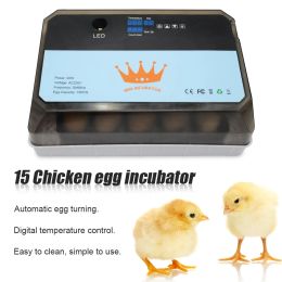 Accessoires Volledig automatisch ei -incubator Farm Chick Hatchery Digital 15 Egg Brozer Multifunction Incubator Control System