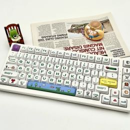 Accessoires Volledig ingesteld PBT KeyCaps XDA Profiel Personaliseerde Afdrukken English KeyCaps Dye Sublimation voor MX 104/87/61 Key Mechanisch toetsenbord