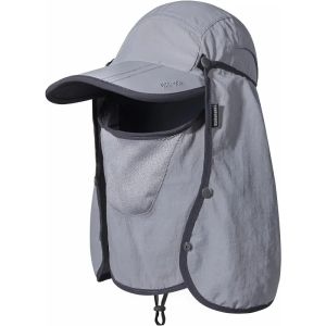 Accessoires Gadiemkensd Upf 50+ Visor chapeau pliable Protection solaire détachable Mosquito Veil Camping Camping Randonnée