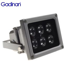 Accessoires Gadinan CCTV LEDS IR Illuminateur extérieur imperméable Vision nocturne Lampe infrarouge 6pcs Array LED IR CCTV Fill Light pour la caméra CCTV