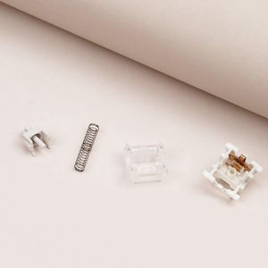 Accessoires Gateron G Pro blanc interrupteur linéaire Transparent 3pins RVB Commutateurs préludés (35 pc) Spring unique / double étage