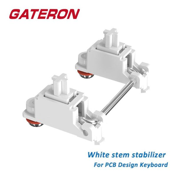 Accesorios Gateron Stabilizer v2 White 7u 6.25U 2U DIY CONSEJO SWAP HOT Hot 60% Tornillo de montaje de PCB mecánico en Stabilizerr