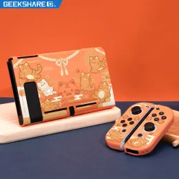 Accesorios Geekshare Cute Tiger Nintendo Switch Shell Joycon División Soft TPU Caso protector para Nintendo Switch 2022 Nuevos accesorios NS