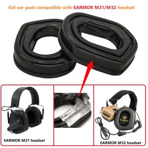 Accessoires Gel Poussions d'oreille compatibles avec Opsmen Electronic Shooting Earmuffs M31 M32 Casques tactiques Hurting Airsoft Headphone