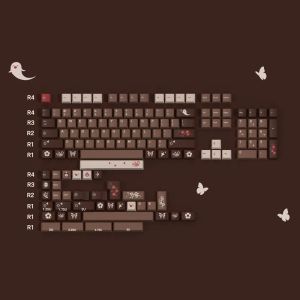 Accessoires Genshin Hutao Chocolate KeyCaps PBT Cherry Profile Dye Sublimation 140 Key voor 61 / 68/84 MX Switch Mechanical Toetsenbord