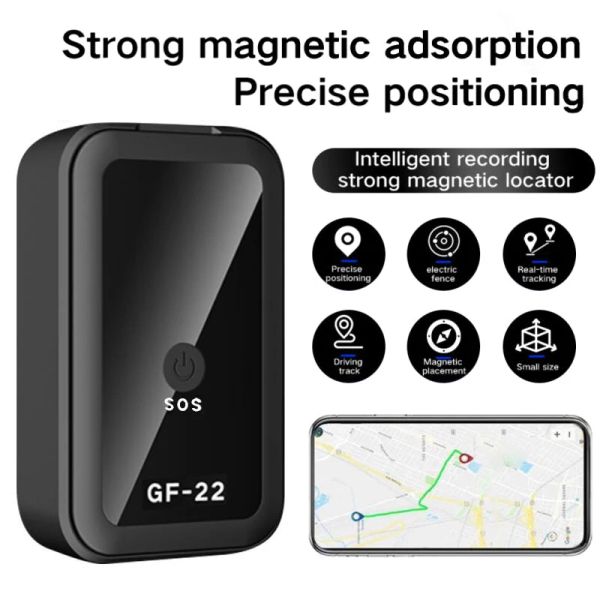 Accessoires GF22 GPS Tracker Dispositif multitifonctionnel Antilost Antitheft Alarm GPS Tracker Position globale Contrôle vocal Contrôle Suivi