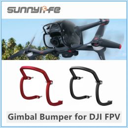 Accesorios Gimbal Bumper para DJI FPV Combo Drone Drone Gimbal Camera Protector Protección Barra Anticollision Aleación de aluminio Accesorio