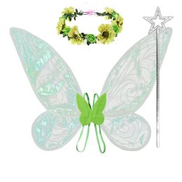 Accessoires Girls Fairy Wings Princess Cosplay Butterfly Wing Kids Costume Props Enfants Anniversaire Halloween Party Cadeaux Accessoires pour enfants