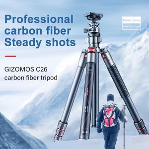 Accessoires Gizomos C26 Camera Statief SLR Micro Enkele Koolstofvezel Lichtgewicht Beugel Fotografie Videocamera Video PTZ Carbon Draagbare T