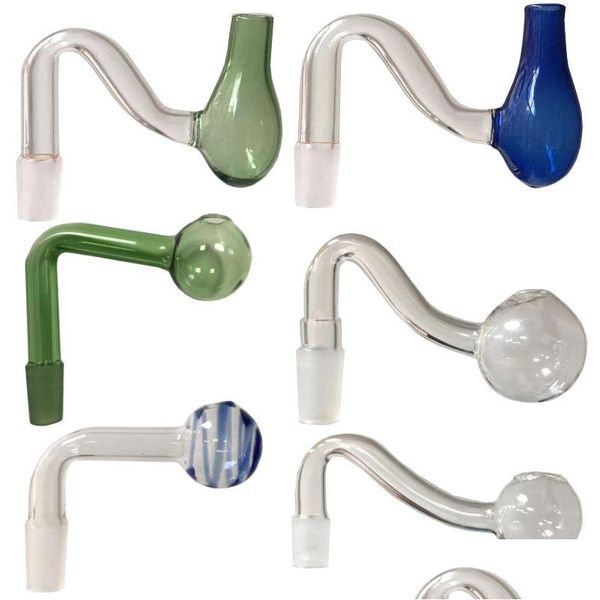 Accesorios Vidrio Quemador de aceite Tubería Fumar Tazón Bubbler Downstem 10 mm 14 mm 18 mm Macho Down Stem Tazones Diapositiva para Hookah Bong Venta al por mayor Dhrmm