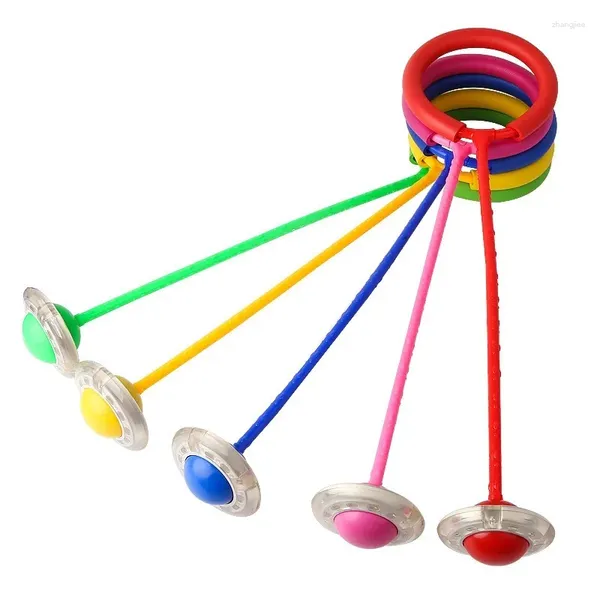 Accesorios Bolas que rebotan brillantes Un pie Bola para saltar intermitente Cuerdas para saltar Columpio deportivo Niños Fitness Jugar Diversión Juguetes para entretenimiento