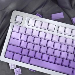 Accesorios GMK 125Key Purple Gradiente Lado grabado PBT Dyesublimation Perfil de cereza para teclado mecánico