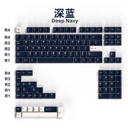 Accessoires GMK Clone Deep Navy 132 Clé Cherry Profil Double Shot English personnalité personnalisée Keycap pour le clavier mécanique 61/87/104