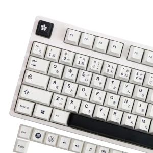 Accessoires GMK Minimalistisch kersenprofiel kleurstof sublimatie pbt sleutel doppen witte zwarte stijl keycaps voor mechanisch toetsenbord aangepast GK61 Japans