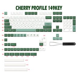 Accessoires gmkkey botanical keycap pbt profil cerisier allemand français Espagne Iso teinture sous-clés pour tkl gk61 gmmk pro 7u azerty clavier capuchon