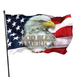 Accessoires God Bless America Flag drapeau d'aigle américain unique avec des œillets en laiton Rustique Bald Eagle American Flag Outdoor Women Men Gifts