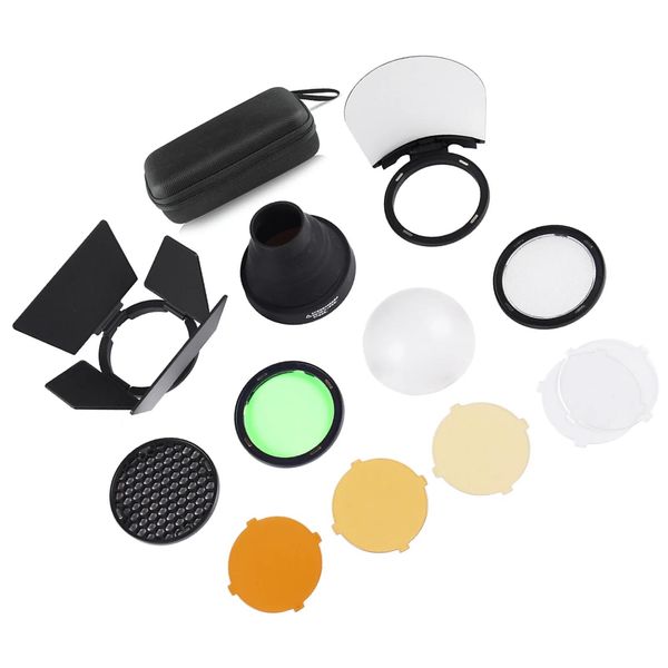 Accessoires Godox Akr1 Kit d'accessoires de lampe Flash de poche pour Godox H200r/ V1/ad200/ad200pro/ad100pro tête de Flash ronde