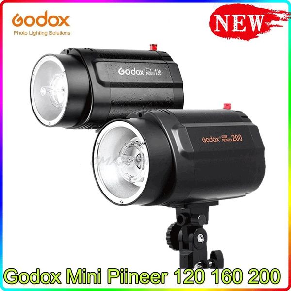 Accesorios Godox Mini Piineer 200w 160w 120w Monolight fotografía estudio fotográfico estroboscópico Flash cabeza (mini Flash de estudio) nuevo