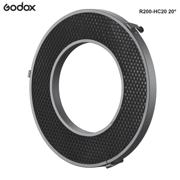 Accesorios Godox R200hc20/r200hc30/r200hc40 20°/30°/40° Flash Honeycomb Material metálico para Godox R200 Ring Flash Head Flash de cámara