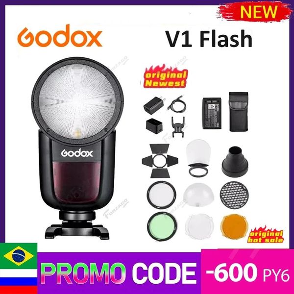 accesorios Godox V1 Flash Lux Junior Senior V1s/v1n/v1c Ttl Cámara Speedlight Studio Light para Sony Niko Canon Fujifilm Olympus Pentax Cams