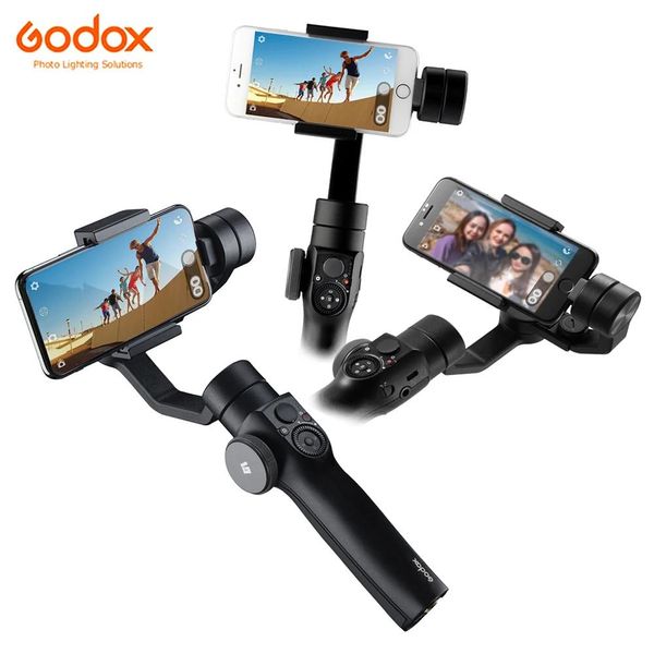 Accesorios Godox ZP1 Estabilizador de cardán para teléfono inteligente de 3 ejes con mini trípode para teléfono móvil Seguimiento automático Grabación de video en vivo Grabación de vlogs