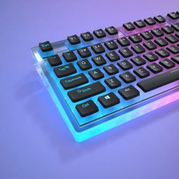 Accessoires Goodgao Pudding Keycap PBT Dual Color Semi Transparant English Layout Mechanische toetsenbord Key Cap Originele hoogte 129 Key